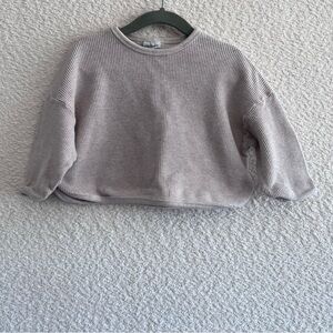 At Noon Toddler Waffle Long Sleeve Neutral Shirt Top Size 2-3 Years‎